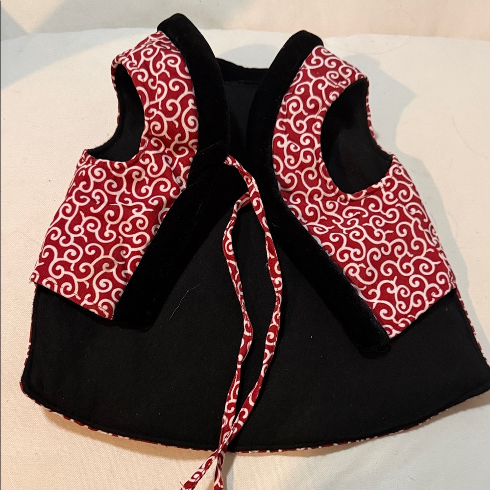 Red & Black Patterned Vest for dogs